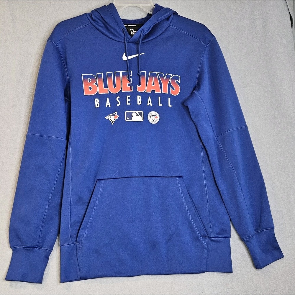 Nike Toronto Blue Jays Dri-Fit MLB Baseball Authentic Hoodie NKXB Size Small EUC